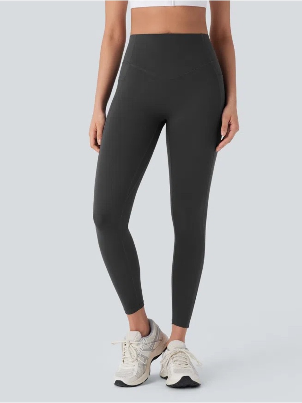 Halara grey butt cinching tummy control low back leggings
